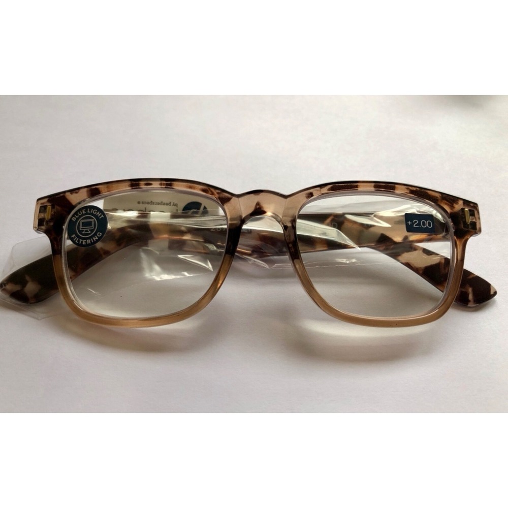 New Relic Sand Quartz Peepers Blue Light Blocking Reading Glasses +2.00